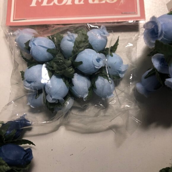 Mini Craft Roses Flowers Weddings Showers - Blue #2556 - Picture 3 of 6